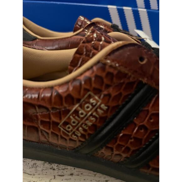 NEW ADIDAS Superstar Vintage "Croc" Brown Women's US 6 - Picture 8 of 11